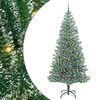vidaXL &Aacute;rbol de Navidad Artificial Nevado con Luz LED Verde y 210 cm