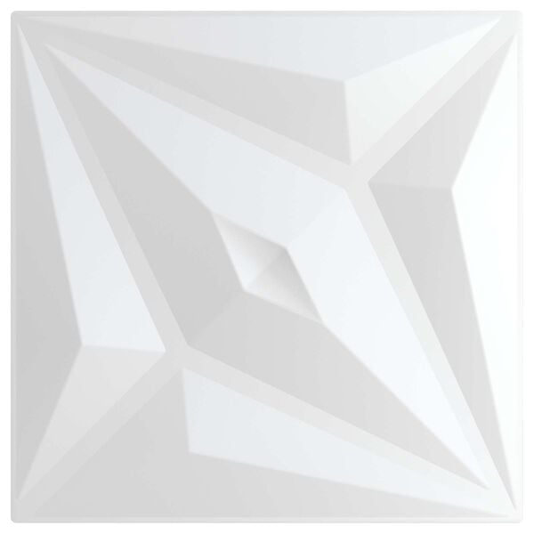 vidaXL Paneles de pared 12 pcs Estrella Blanca 50 x 50 cm Espuma XPS