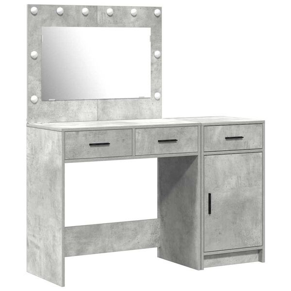 vidaXL Mesa de tocador 2 pcs Gris 40 x 41 x 75 cm Madera contrachapada