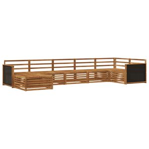 vidaXL Conjunto de sof&aacute;s de exterior 7 pcs Natural