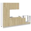 vidaXL Conjunto de armarios de cocina "Lyon" de 7 piezas de madera de ingenier&iacute;a de roble Sonoma
