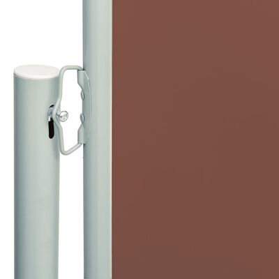 vidaXL Toldo lateral retráctil para patio marrón 140x600 cm