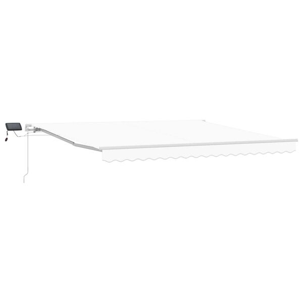 vidaXL Toldo Retráctil con tira de luces LED 400 x 300 cm Tela y acero