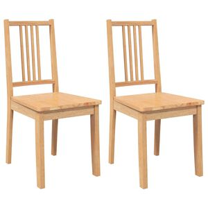 Sillas de comedor vidaXL 2 uds madera maciza natural caucho
