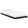 vidaXL Estructura de Cama de Suelo Roble Negro 90 x 200 cm