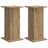 vidaXL Soporte de plantas 2 pcs Roble Artesanal 30,5 x 30 x 60,5 cm