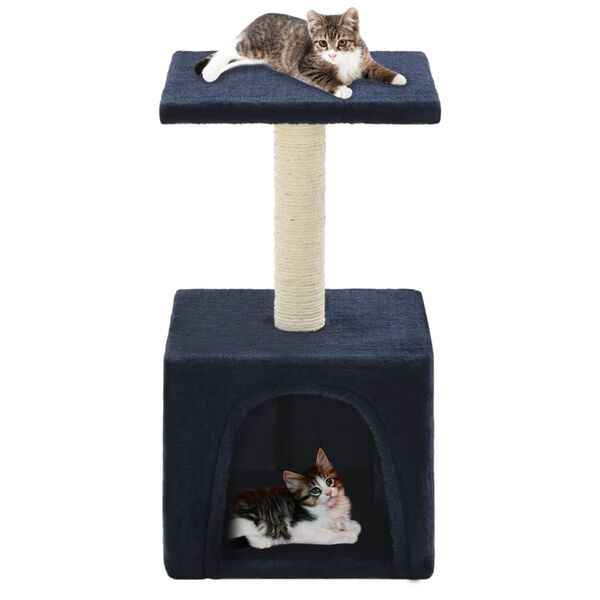vidaXL Rascador para gatos con poste de sisal 55 cm azul oscuro