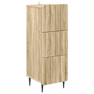 vidaXL Cajonera Roble Sonoma 33 x 34,5 x 92 cm Madera de Ingenier&iacute;a