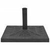 vidaXL Base de sombrilla resina cuadrada negra 19 kg