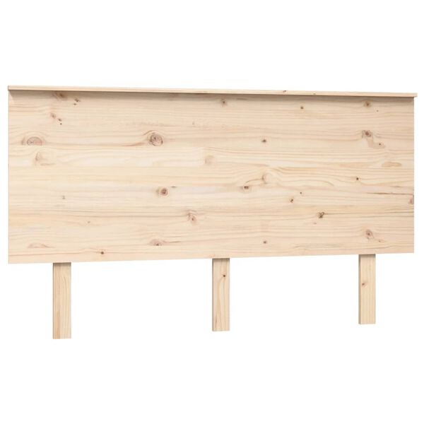 vidaXL Cabecero de cama madera maciza de pino 144x6x82,5 cm