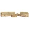 vidaXL Conjunto de sof&aacute;s de exterior 8 uds. y Beige Poli&eacute;ster