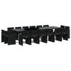 vidaXL Set de muebles jard&iacute;n 17 pzas con cojines rat&aacute;n sint&eacute;tico negro