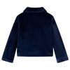Chaqueta infantil de cuero sintético azul marino 140