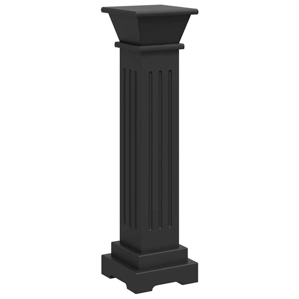 vidaXL Soporte plantas pilar cuadrado cl&aacute;sico negro 17x17x66 cm MDF