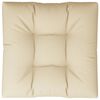 vidaXL Coj&iacute;n para sof&aacute; de palets de tela beige 80x80x12 cm