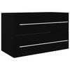 vidaXL Mueble de lavabo madera de ingenier&iacute;a negro 80x38,5x48 cm