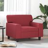 vidaXL Sill&oacute;n cuero sint&eacute;tico rojo tinto 60 cm