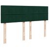 vidaXL Cama box spring con colch&oacute;n terciopelo verde oscuro 140x200 cm