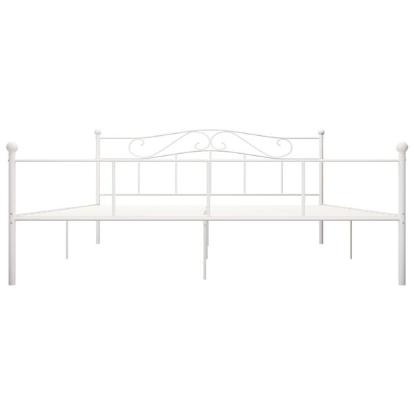 vidaXL Estructura de cama sin colchón metal blanco 180x200 cm