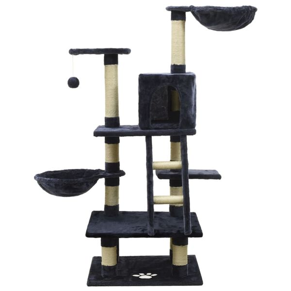 vidaXL Rascador para gatos con postes de sisal 122 cm azul