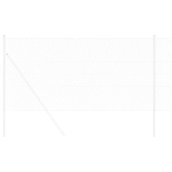 vidaXL Cerca Hexagonal Plateado 0,5 x 50 m Acero galvanizado