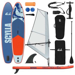 vidaXL Tabla SUP Inflable con Vela SCYLLA 330 x 76 x 15 cm Azul para