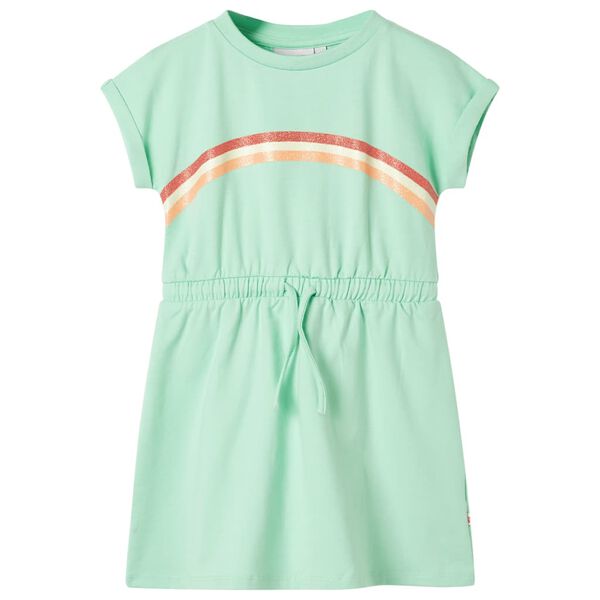 Vestido infantil con cord&oacute;n verde chill&oacute;n 92