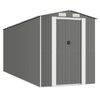 vidaXL Cobertizo de jard&iacute;n acero galvanizado gris claro 192x523x223 cm