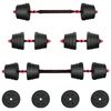 vidaXL Juego de Mancuernas 2 en 1 40kg Negro y rojo