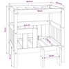 vidaXL Cama para perros madera maciza de pino blanco 65,5x50,5x70 cm