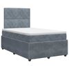 vidaXL Cama box spring con colch&oacute;n Gris oscuro 120 x 190 cm Terciopelo