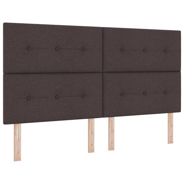 vidaXL Cama tipo Box Spring Marr&oacute;n Oscuro 180 x 200 cm tela