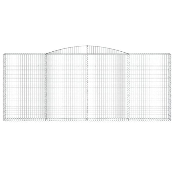 vidaXL Cestas gaviones 7 uds forma de arco hierro 400x30x160/180 cm