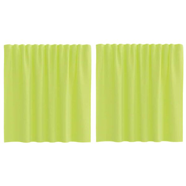 vidaXL Cortinas de gasa con bolsillos para varillas 2 uds. verde