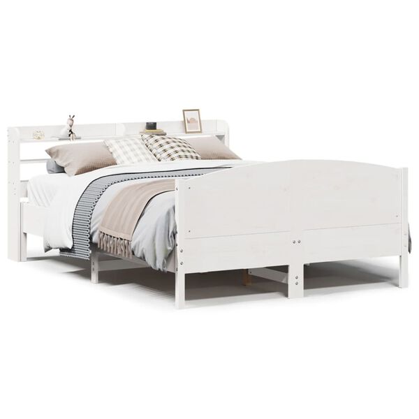 vidaXL Estructura de cama sin colch&oacute;n madera maciza de pino 160x200 cm