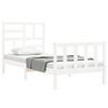 vidaXL Estructura de cama sin colchón madera de pino blanca 90x200 cm