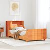 vidaXL Estructura de cama sin colch&oacute;n madera maciza marr&oacute;n 75x190 cm