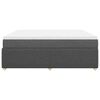 vidaXL Cama box spring con colch&oacute;n tela gris oscuro 200x200 cm