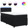 vidaXL Cama box spring con colch&oacute;n cuero sint&eacute;tico negro 90x190 cm