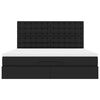 vidaXL Estructura cama otomana colchón cuero sintético negro 180x200cm