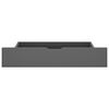 vidaXL Estructura de cama 2 cajones madera pino gris oscuro 200x200 cm