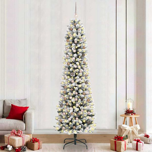 vidaXL &Aacute;rbol de Navidad artificial 240 cm PVC, Metal y Pl&aacute;stico