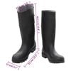 vidaXL Botas de agua negro número 45 PVC