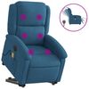 vidaXL Sillón reclinable de masaje eléctrico elevable terciopelo azul