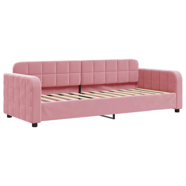 vidaXL Sofá cama sin colchón terciopelo rosa 80x200 cm