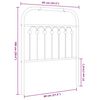 vidaXL Cabecero de metal blanco 80 cm