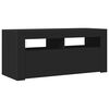 vidaXL Mueble de TV con luces LED negro 90x35x40 cm
