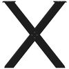 vidaXL Patas para mesa de comedor en forma de X (3 unidades), color negro, 80 x (72-73) cm, acero