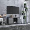 vidaXL Mueble de TV con patas de metal gris brillante 103,5x35x50 cm