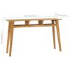 vidaXL Mesa consola de madera de teca maciza 120x35x75 cm